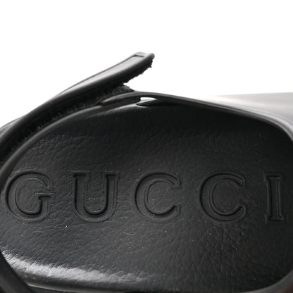 Gucci Soft Rubber Horsebit Touch Womens Strapped Sandals 38 Black 8 of 9