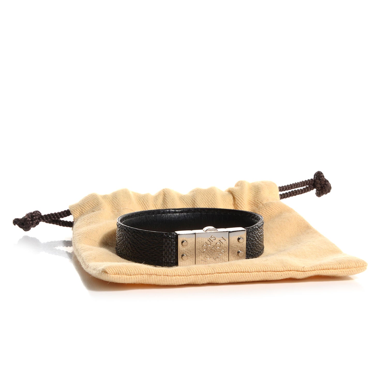 Louis Vuitton Damier Graphite Check It Reversible Bracelet 19 5 of 5