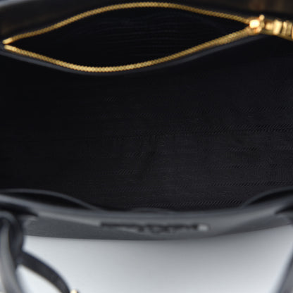 Prada Saffiano Cuir Calfskin Small Monochrome Top Handle Tote Black 5 of 8
