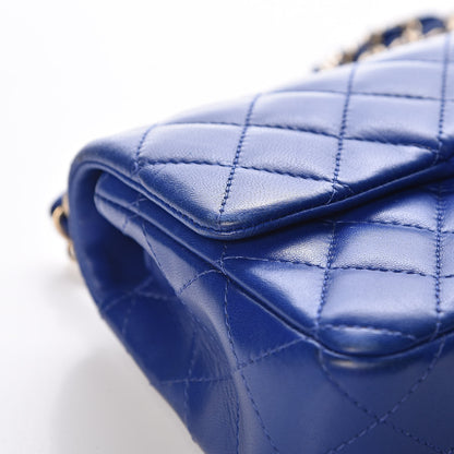 Chanel Lambskin Quilted Mini Rectangular Flap Royal Blue 14 of 17
