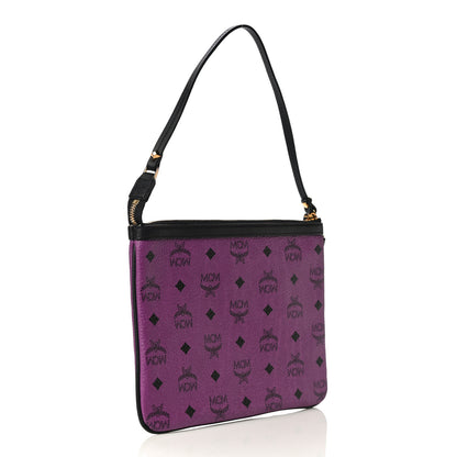 MCM Visetos Liz Shopper Tote Pouch Purple 2 of 9