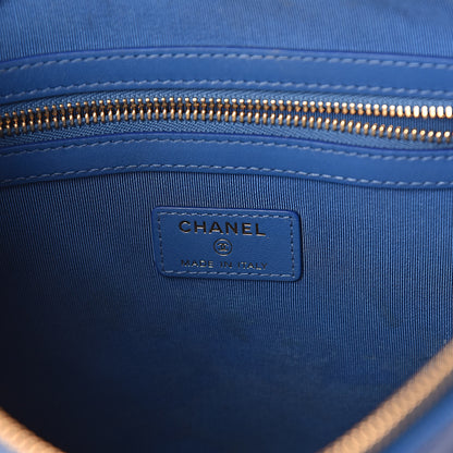 Chanel Caviar Ombre Medium Cosmetic Case Blue 6 of 9
