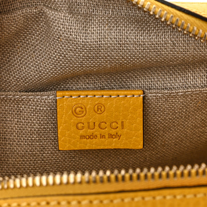 Gucci Monogram Dollar Calfskin Mini Bree Messenger Bag Beige Ebony New Buttercup 6 of 11