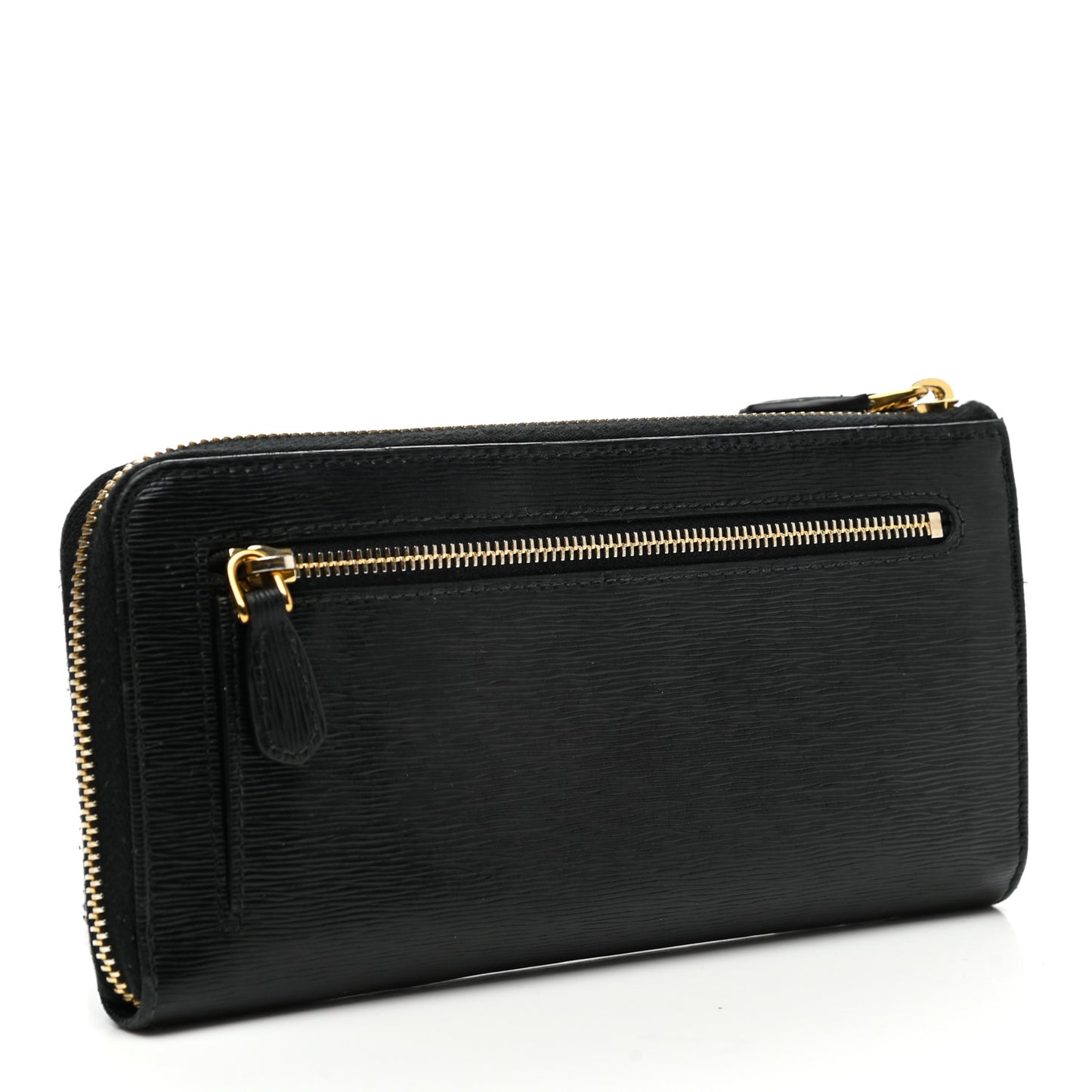 Vitello Move Half Zip Wallet Black