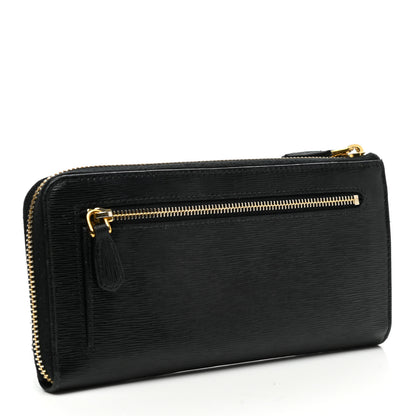 Prada Vitello Move Half Zip Wallet Black 3 of 11