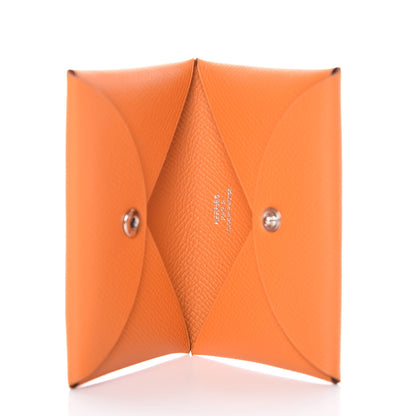 Hermes Epsom Calvi Card Case Abricot 5 of 8