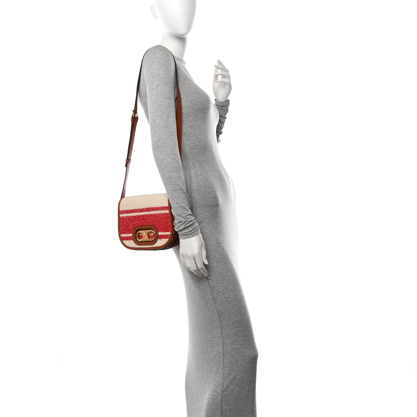 Tweed Medium Maillon Triomphe Red Tan