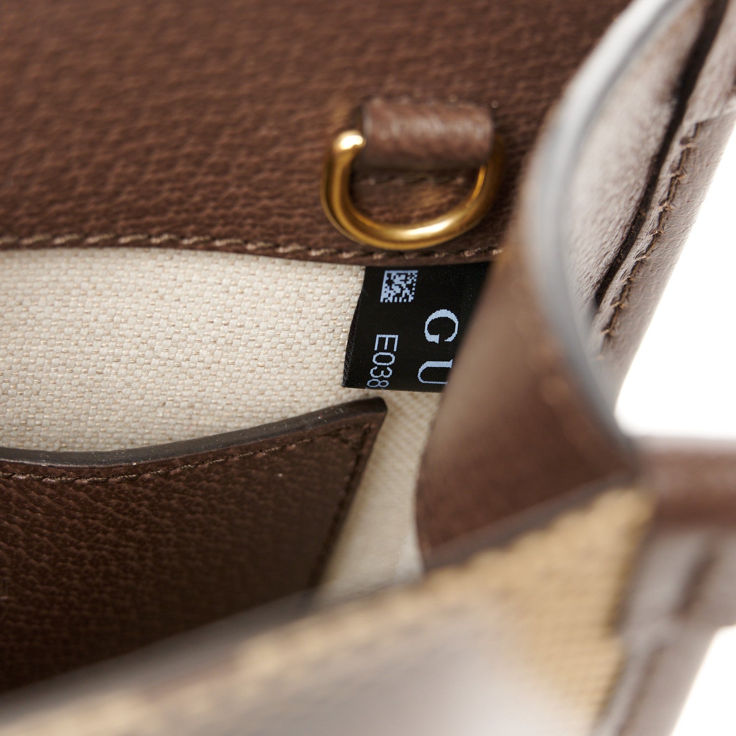 Gucci Monogram Jumbo GG Textured Dollar Calfskin Web Mini Vertical Tote Camel Ebony New Acero 7 of 13