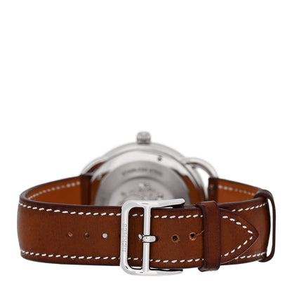Hermes Stainless Steel Barenia 40mm Arceau Quartz Watch Fauve 3 of 5