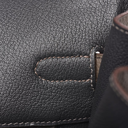 Hermes Taurillon Clemence Lizard Club Birkin 35 Etain Graphite 15 of 30