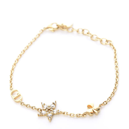 Christian Dior Crystal Star Charms Bracelet Set Gold 3 of 8