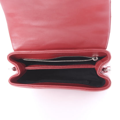 Saint Laurent Calfskin Y Quilted Monogram Toy Loulou Crossbody Bag Lipstick Red 4 of 9