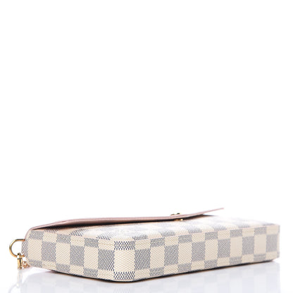 Louis Vuitton Damier Azur Calfskin Pochette Felicie Eau de Rose 4 of 12
