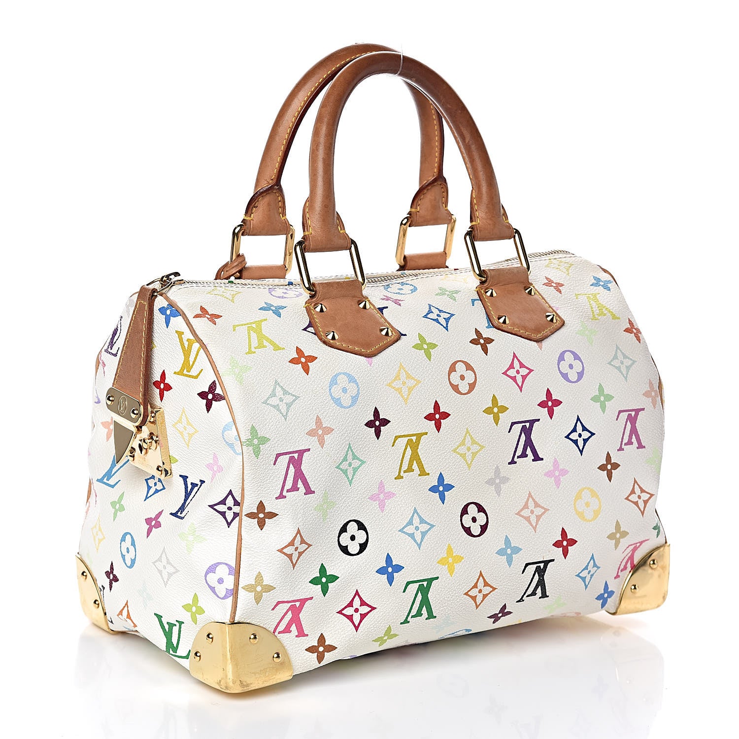 Louis Vuitton Monogram Multicolor Speedy 30 White 3 of 11
