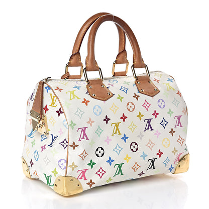 Louis Vuitton Monogram Multicolor Speedy 30 White 3 of 11