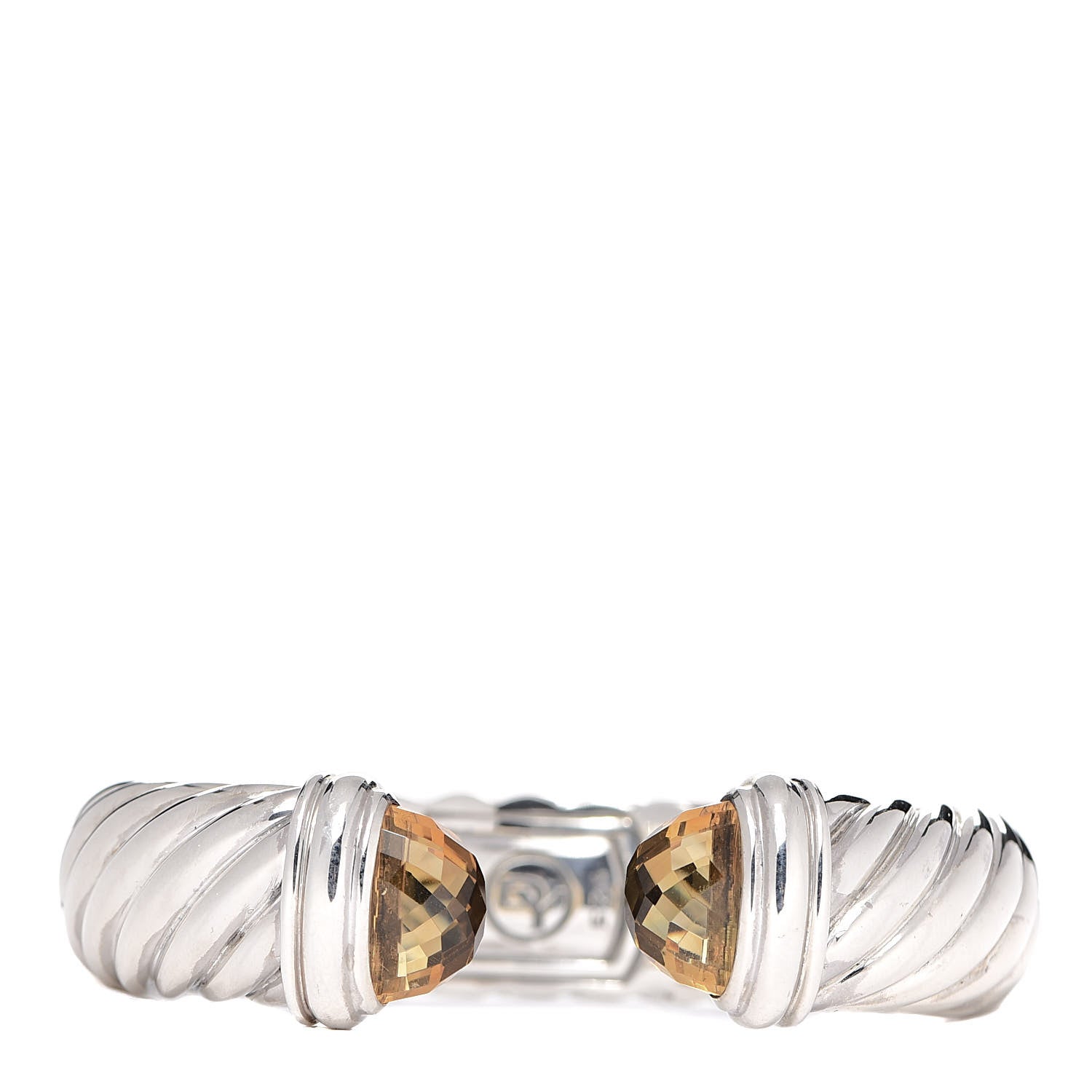 David Yurman Sterling Silver Citrine 15mm Waverly Bracelet 1 of 4