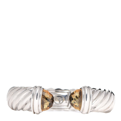 David Yurman Sterling Silver Citrine 15mm Waverly Bracelet 1 of 4