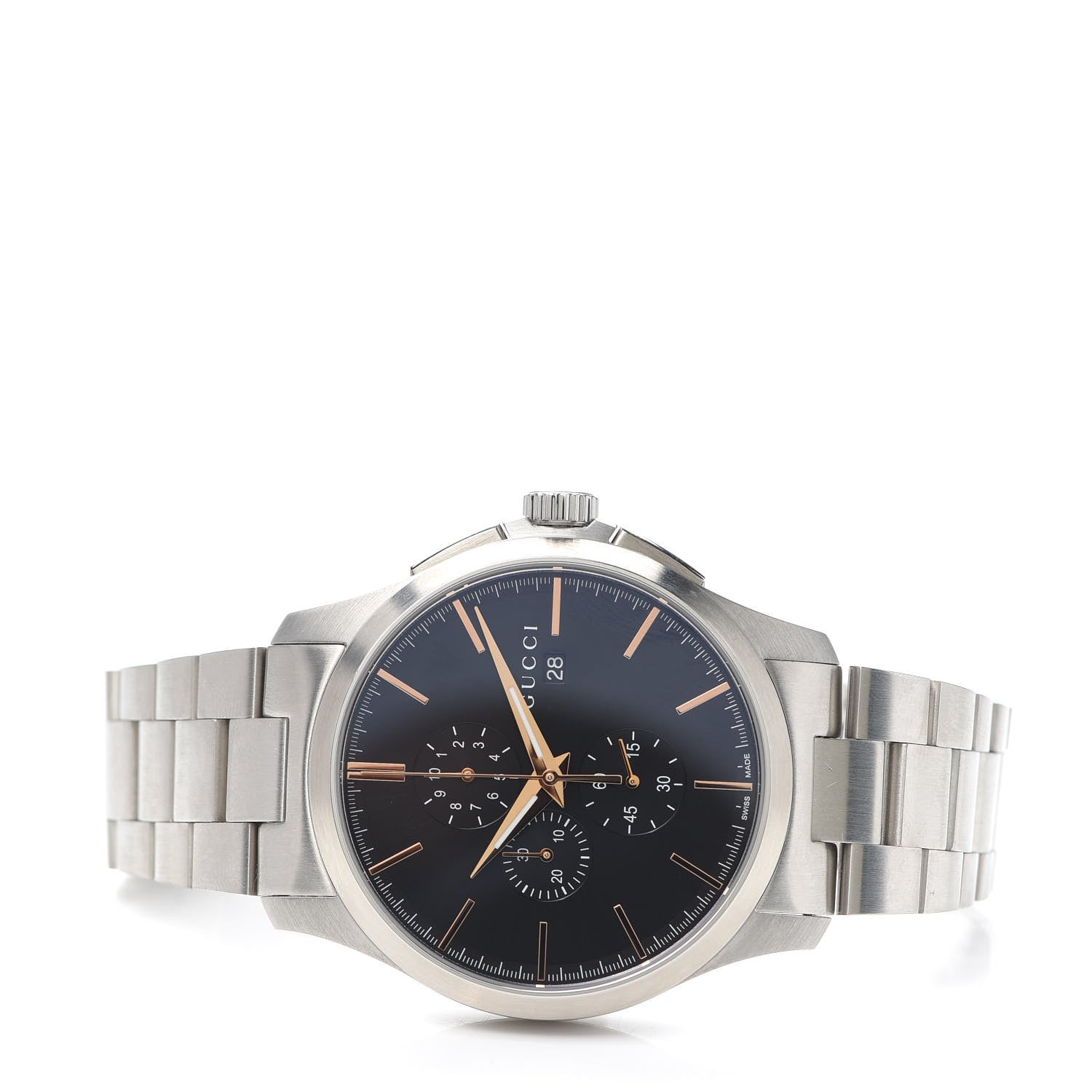 Gucci Stainless Steel 44mm G-Timeless Chronograph Quartz Watch Black 2 of 6
