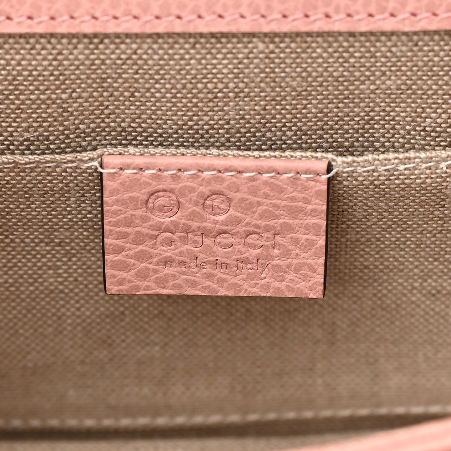 Dollar Calfskin Small Interlocking G Shoulder Bag Soft Pink