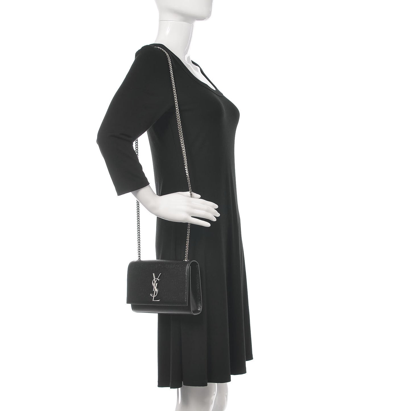 Grain De Poudre Small Monogram Kate Satchel Black