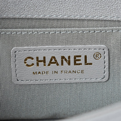 Chanel Caviar Quilted Small Boy Flap Grey 6 of 13