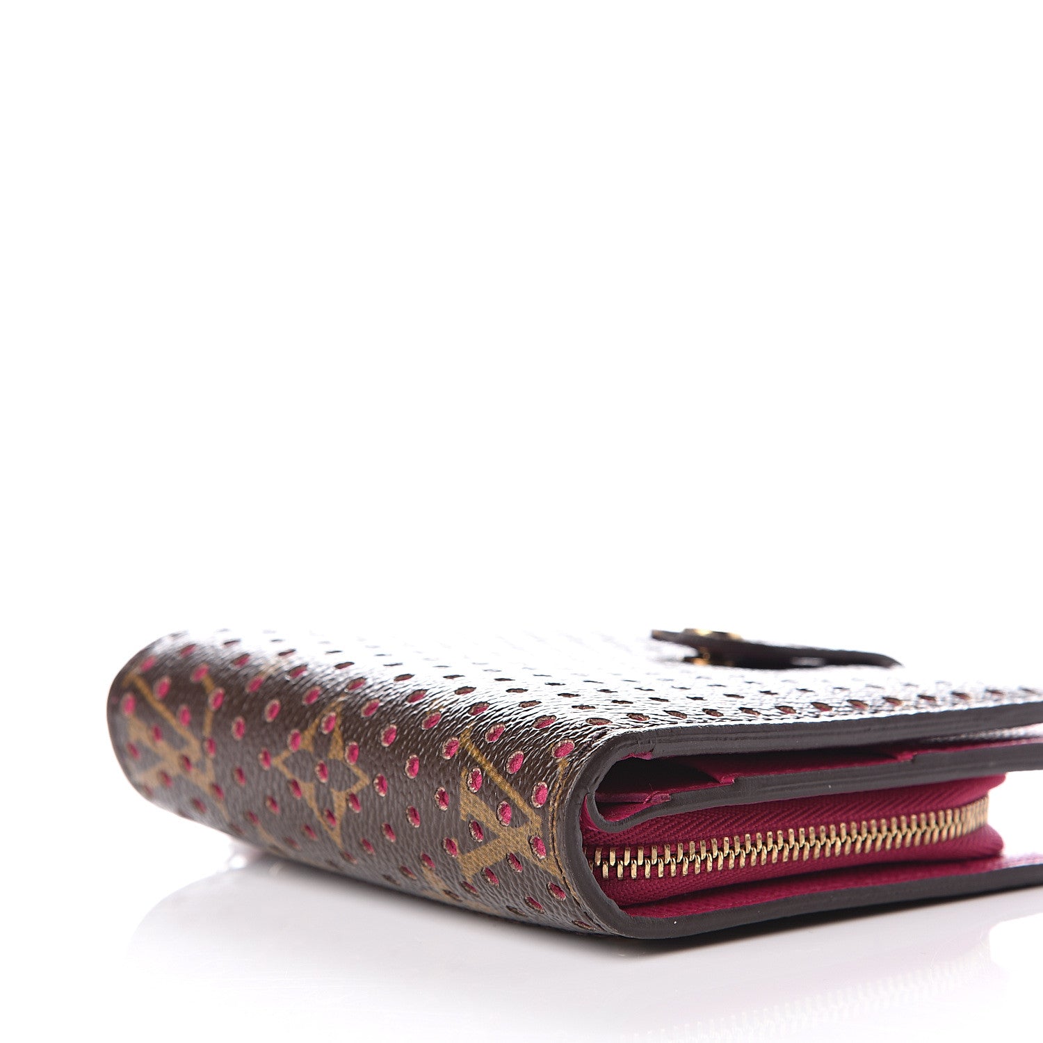 Louis Vuitton Monogram Perforated Compact Zipped Wallet Fuchsia 9 of 10