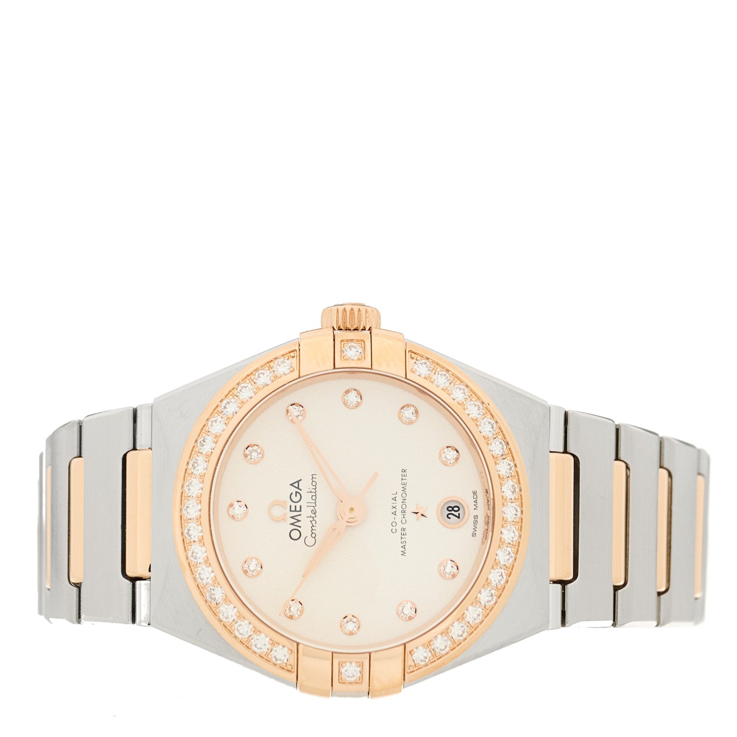 Omega Stainless Steel 18K Sedna Gold Diamond Bezel 29mm Constellation Automatic Watch 131.25.29.20.52.001 2 of 4