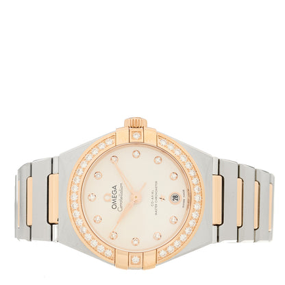Omega Stainless Steel 18K Sedna Gold Diamond Bezel 29mm Constellation Automatic Watch 131.25.29.20.52.001 2 of 4