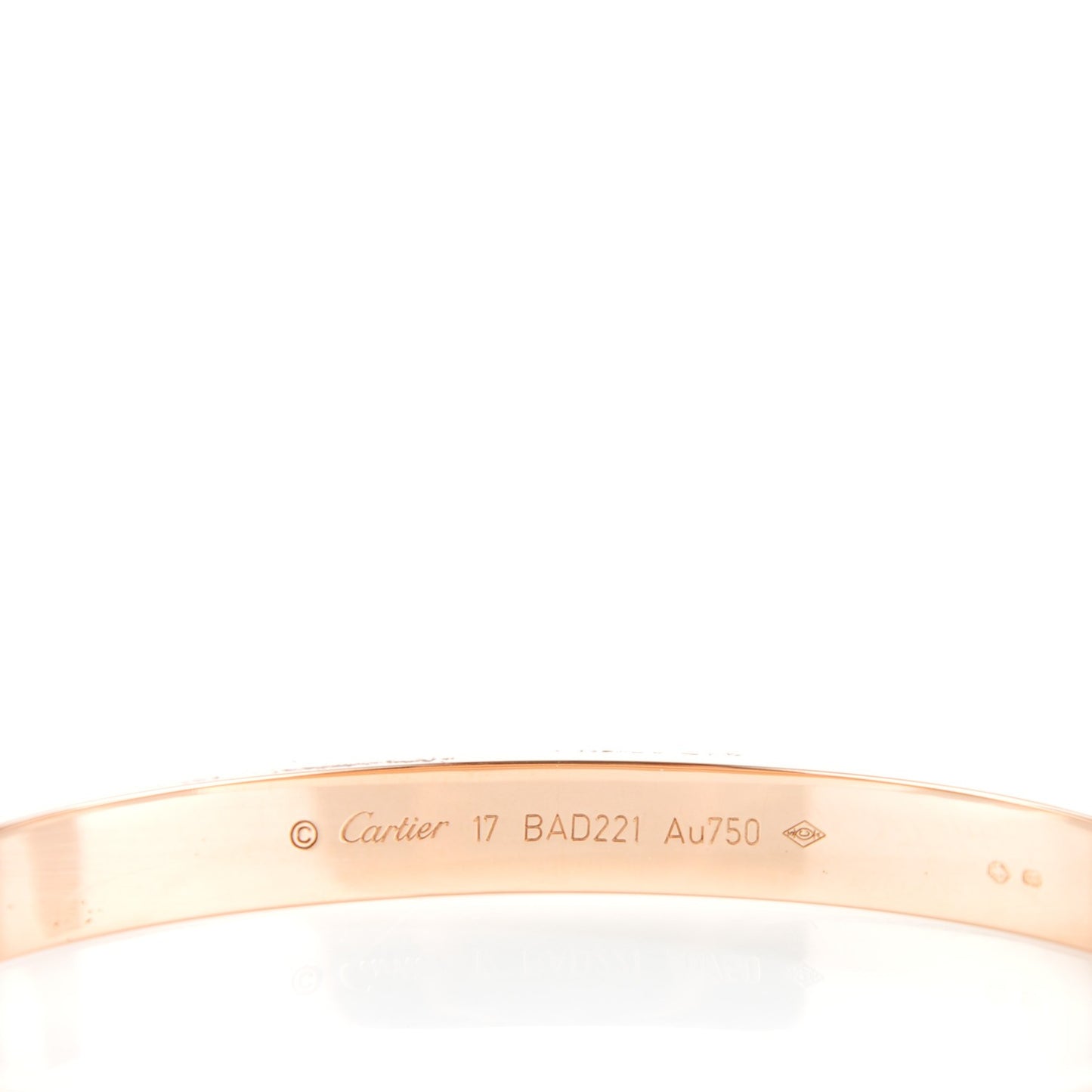 18K Pink Gold LOVE Bracelet 17