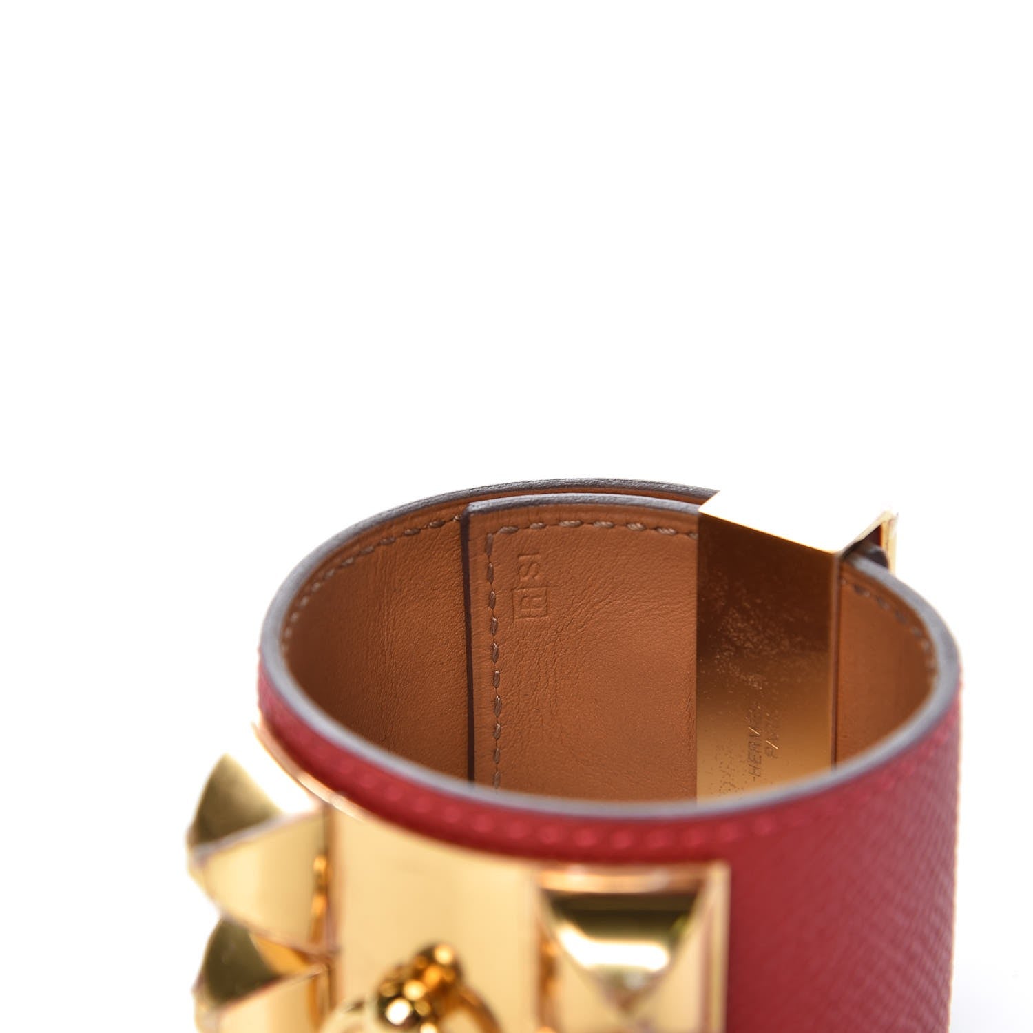 Hermes Epsom Collier de Chien CDC Bracelet S Rouge Casaque 7 of 8