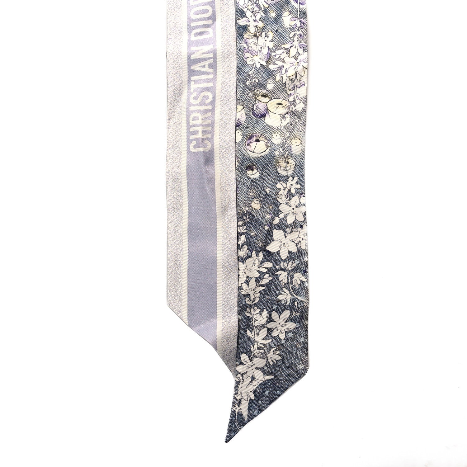 Christian Dior Silk ABCDior L Lavande Lumiere Mitzah Scarf Ivory Multicolor 2 of 3