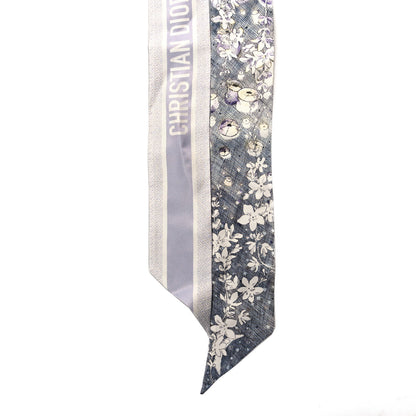 Christian Dior Silk ABCDior L Lavande Lumiere Mitzah Scarf Ivory Multicolor 2 of 3