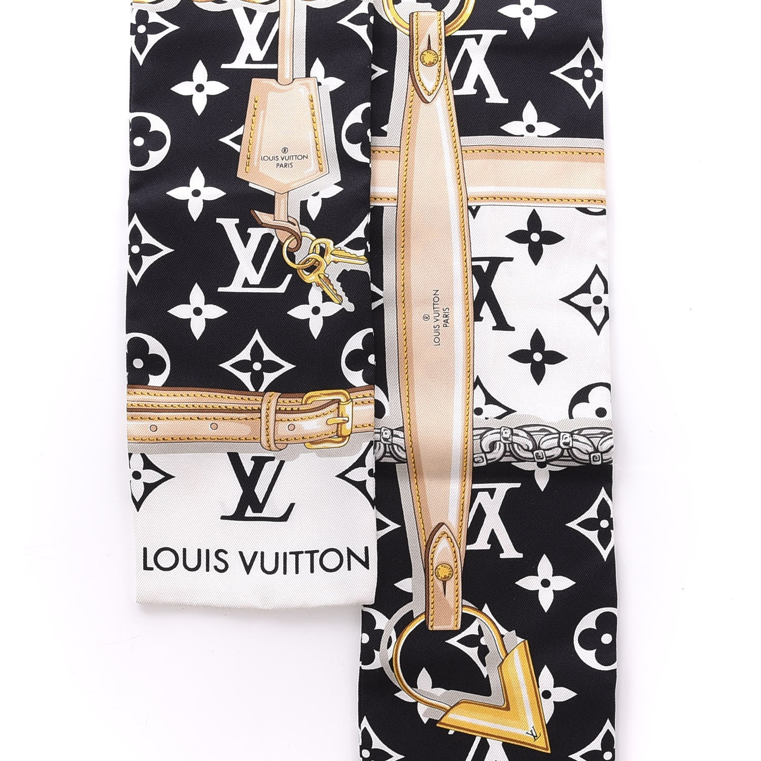 Louis Vuitton Silk Monogram Confidential Bandeau Black 2 of 4