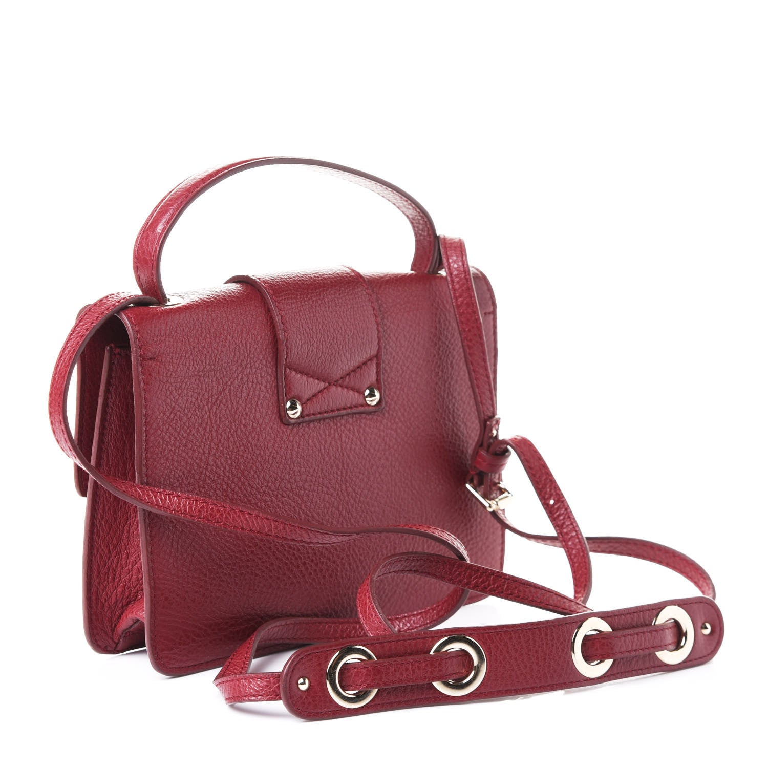 Jimmy Choo Grainy Pebbled Calfskin Rebel Crossbody Bag Pomerol 3 of 10