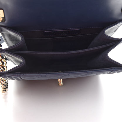 Chanel Calfskin Quilted North South Boy Flap Navy 5 of 9