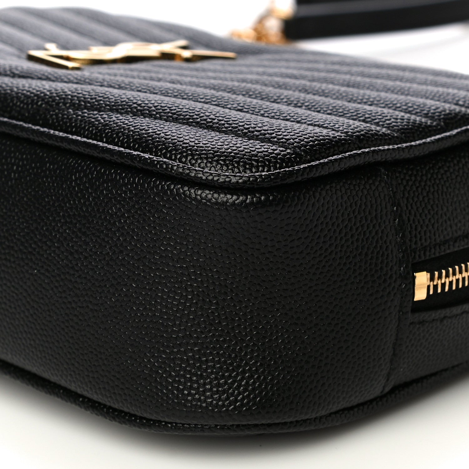 Saint Laurent Grain De Poudre Matelasse Monogram Mini Lou Camera Bag Black 10 of 10
