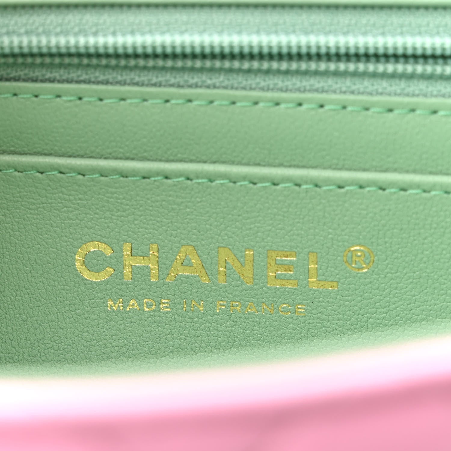 Chanel Lambskin Quilted Mini Top Handle Rectangular Flap Lilac Light Green 6 of 11