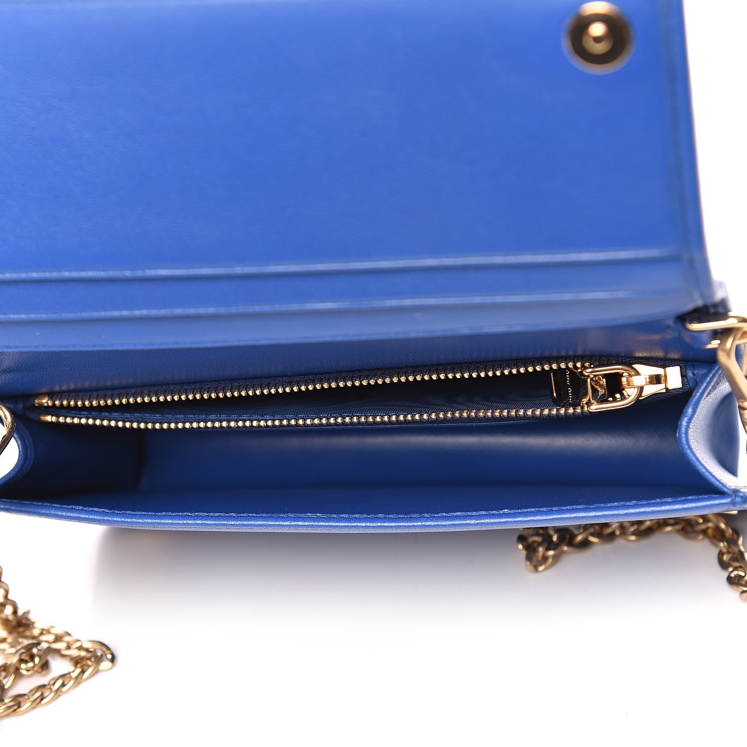 Miu Miu Nappa Matelasse Chain Crossbody Bag Azzurro 5 of 11