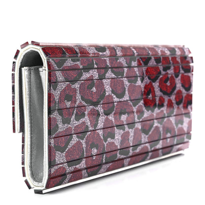 Jimmy Choo Acrylic Glitter Sweetie Leopard Clutch Rosewater 3 of 11