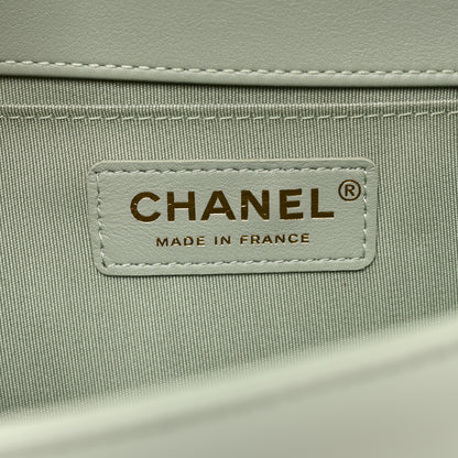 Chanel Calfskin Quilted Medium Boy Flap Light Green 6 of 12