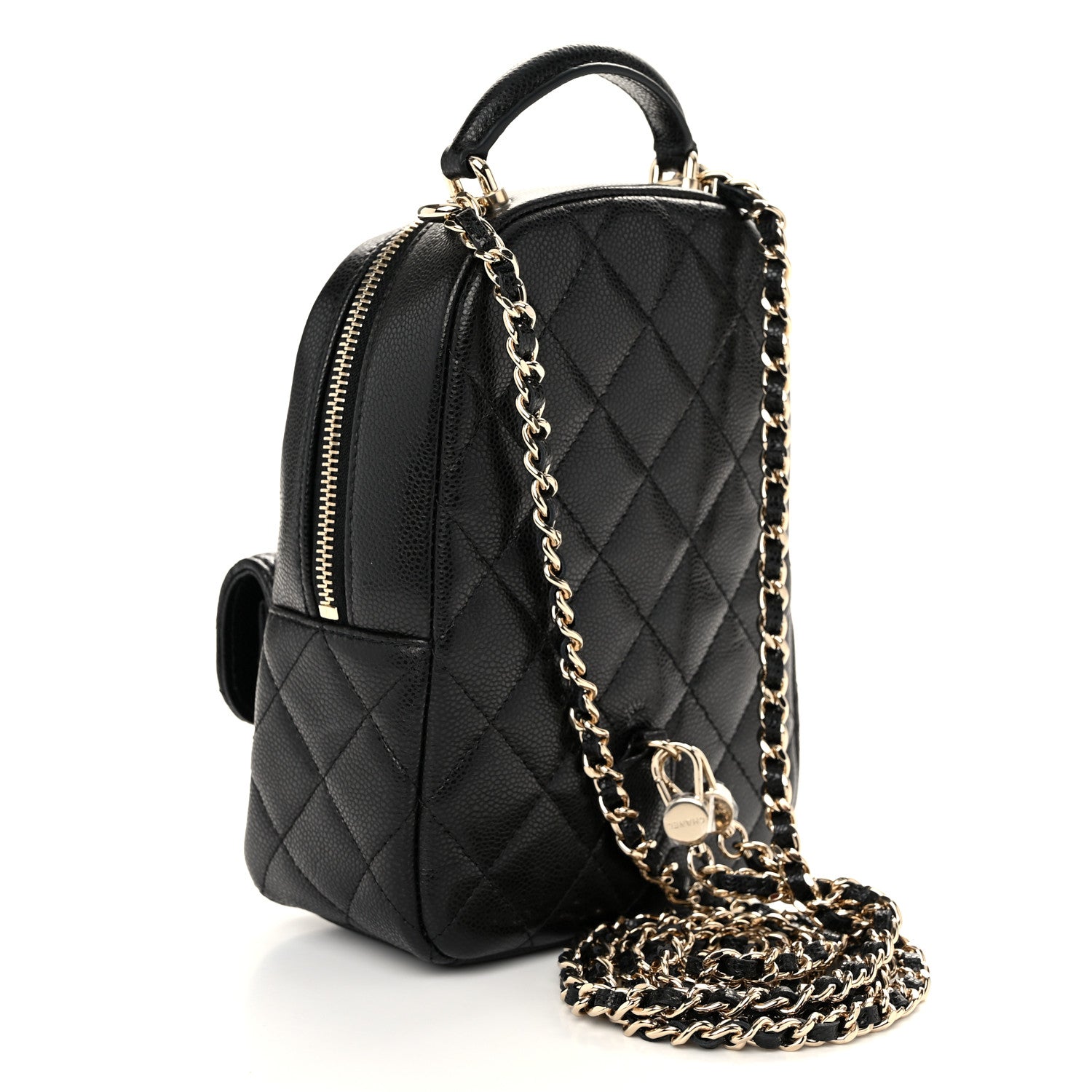 Chanel Caviar Quilted CC Mini Classic Backpack Black 3 of 11