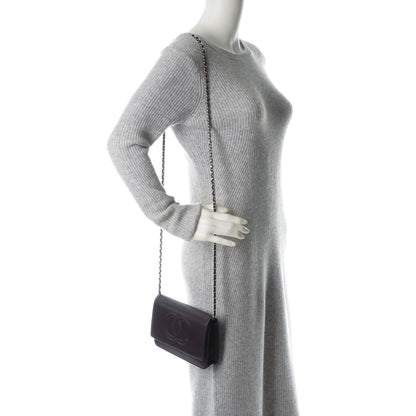 Chanel Caviar Timeless CC Wallet On Chain WOC Purple 2 of 8