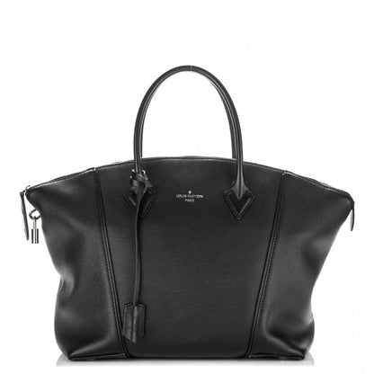 Louis Vuitton Veau Cachemire Soft Lockit MM Black 1 of 8