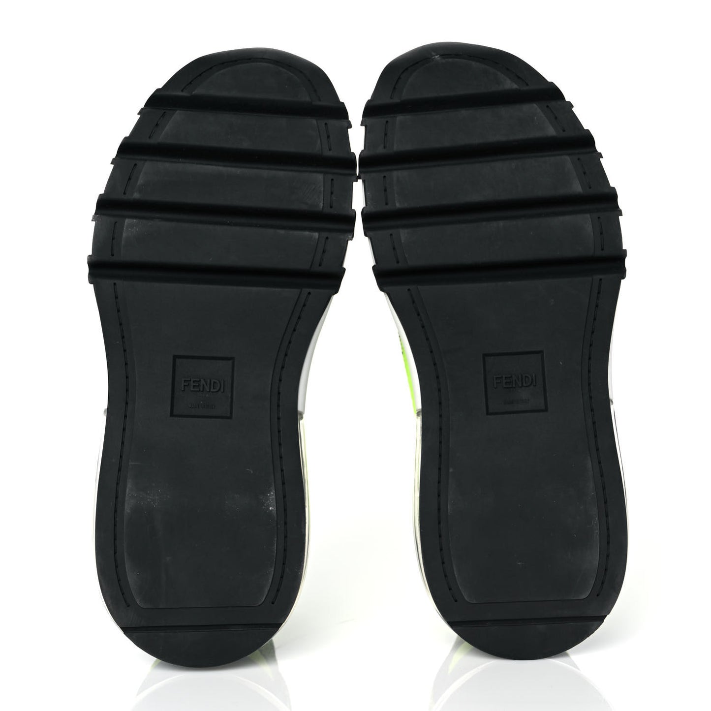 Jersey Vitello Mens Low Top Sneakers 8 Black Giallo Fluo