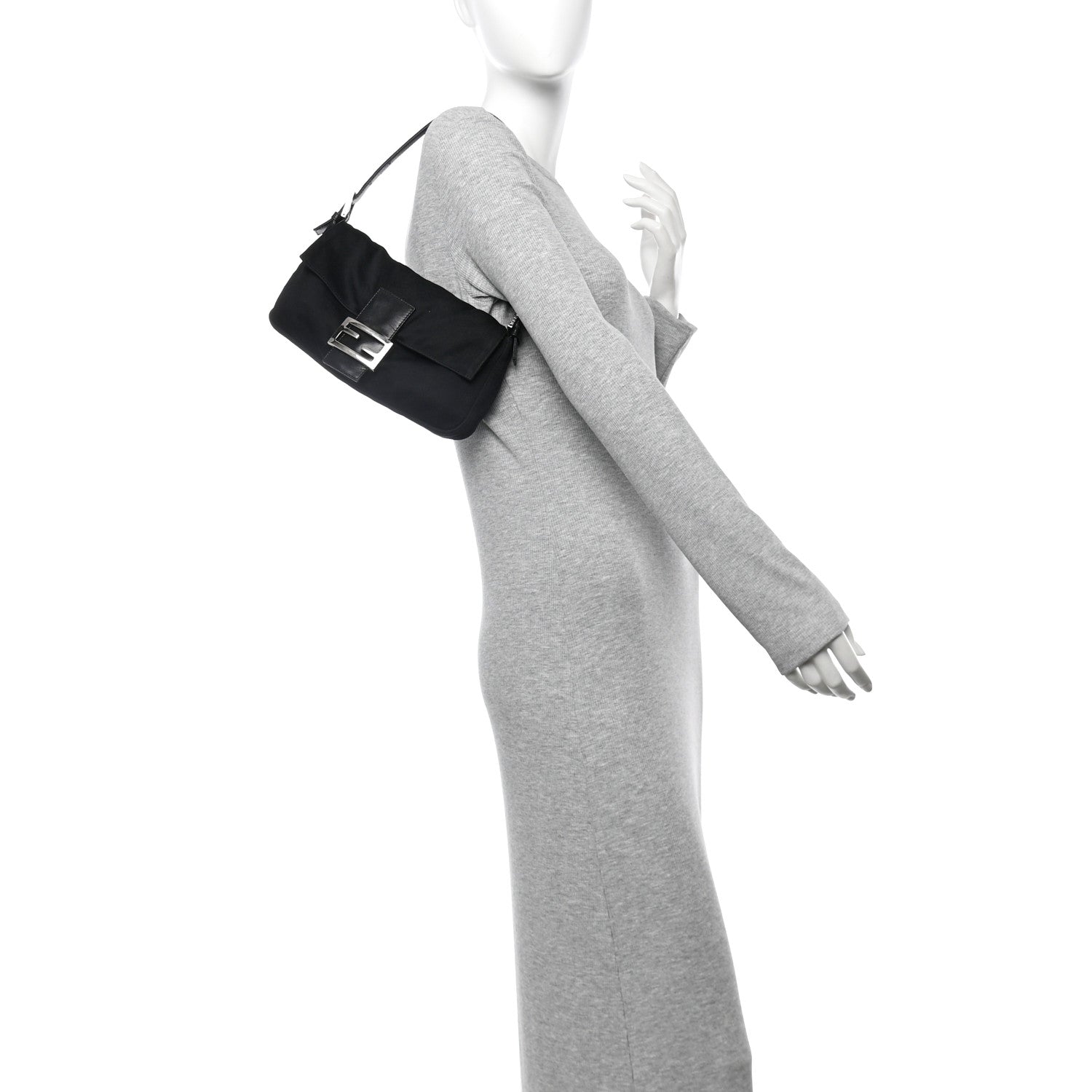 Fendi Neoprene Baguette Black 2 of 9