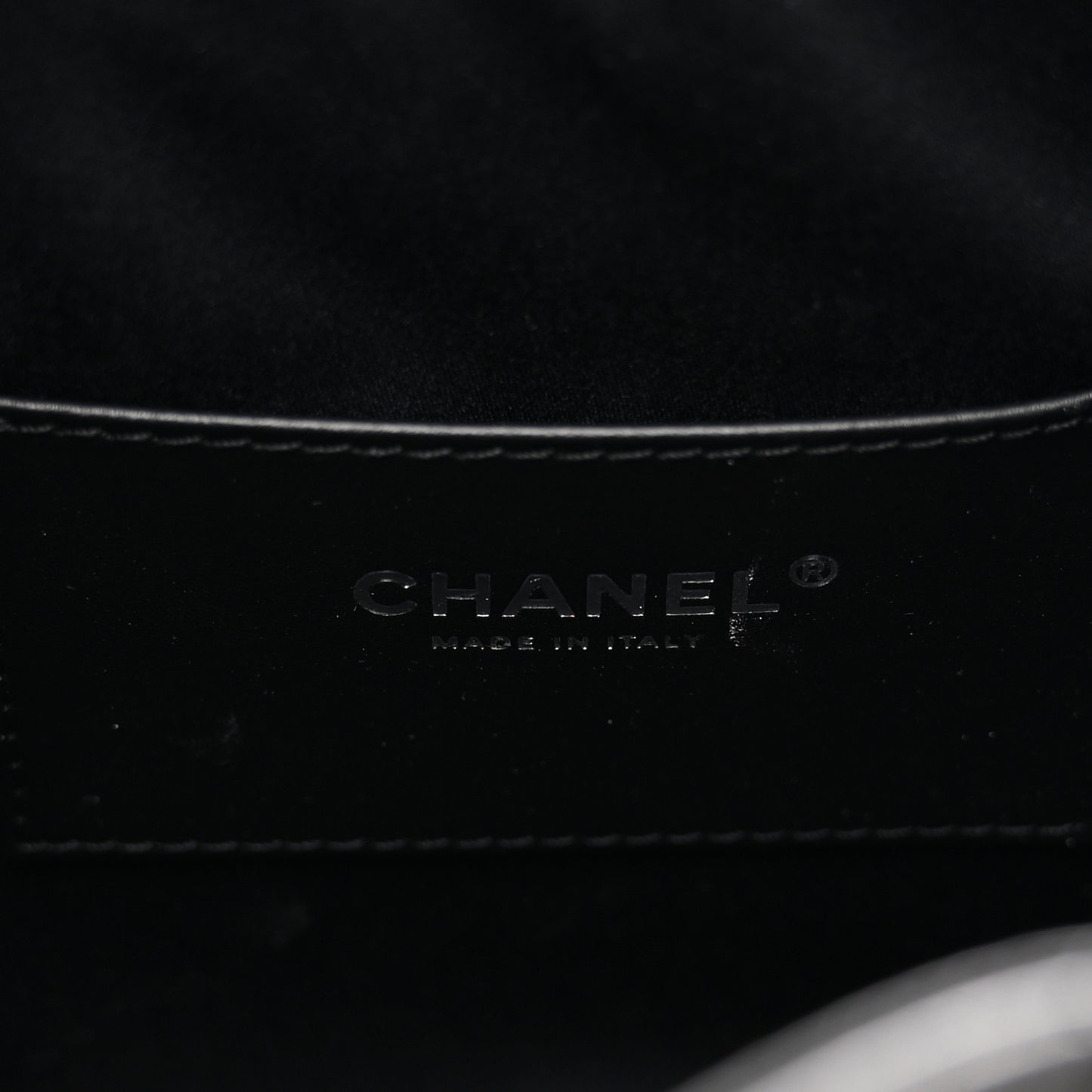 Shiny Crumpled Calfskin Quilted Small Chanel 25 Handbag Black
