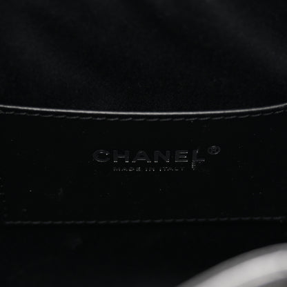 Chanel Shiny Crumpled Calfskin Quilted Small Chanel 25 Handbag Black 6 of 11