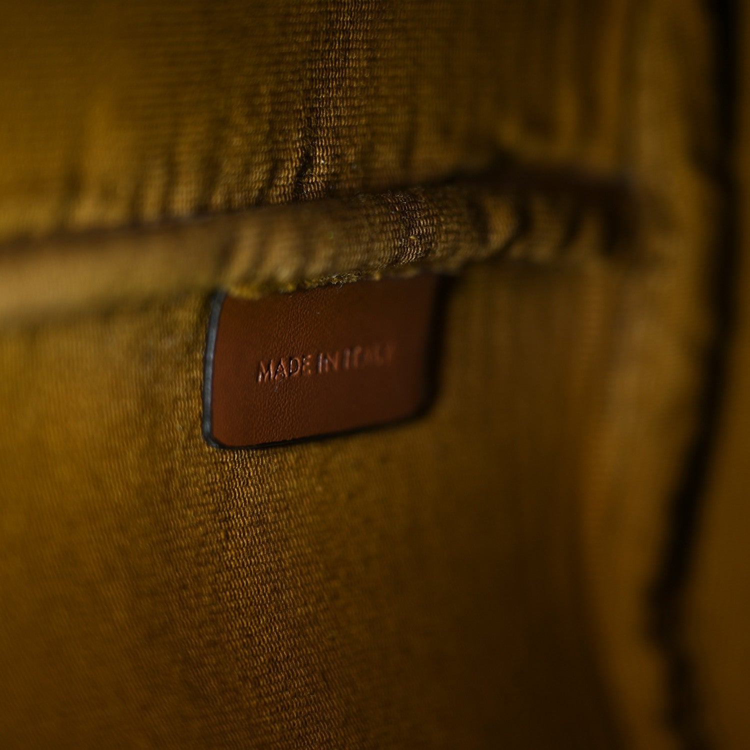 Celine Triomphe Canvas Calfskin Clara Drawstring Bucket Bag Tan 6 of 9