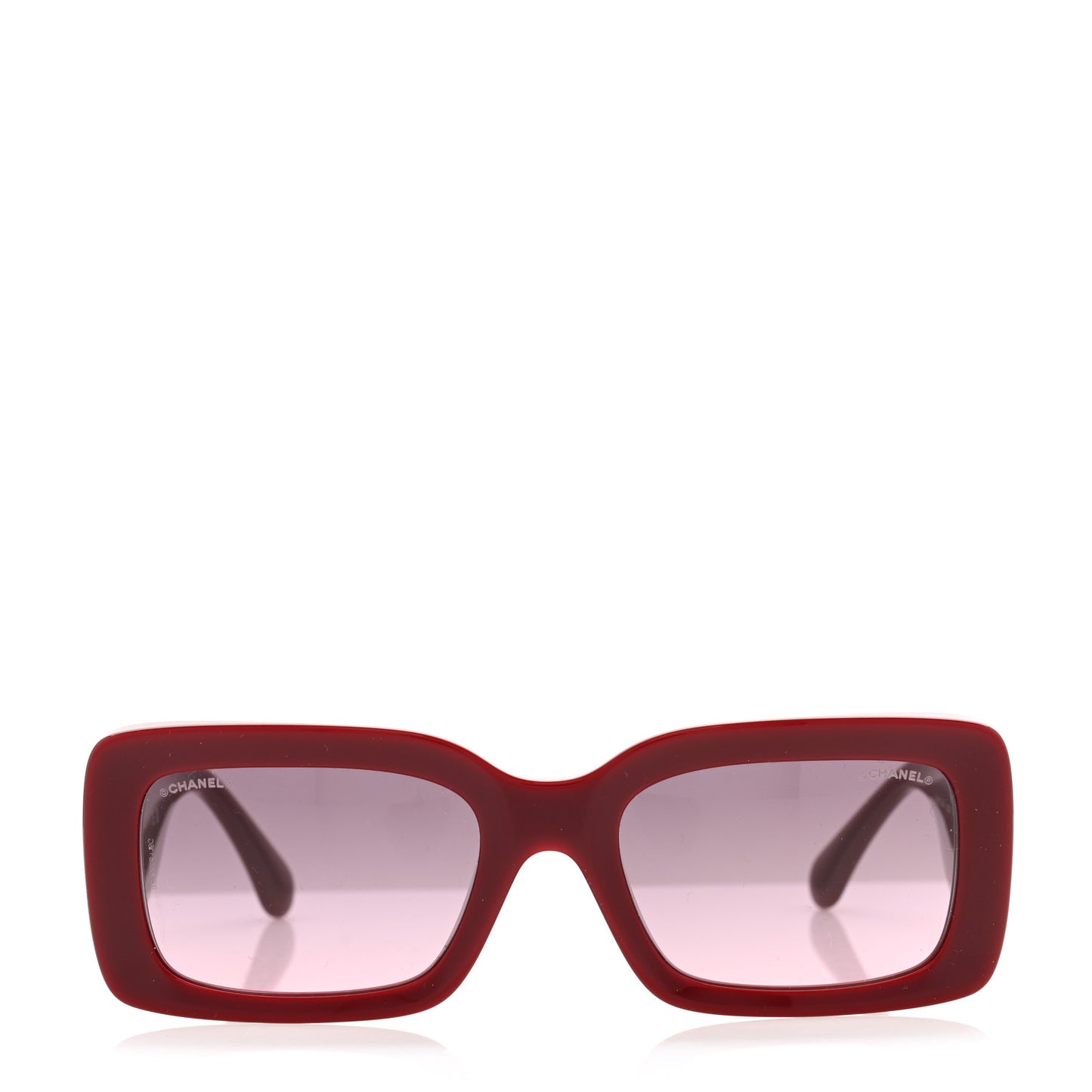 Acetate Rectangle Sunglasses 5434 Brown Red