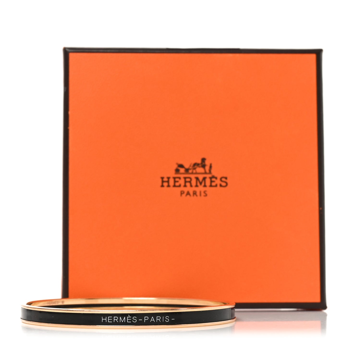 Enamel Printed Extra Narrow Uni Bracelet 70 Black